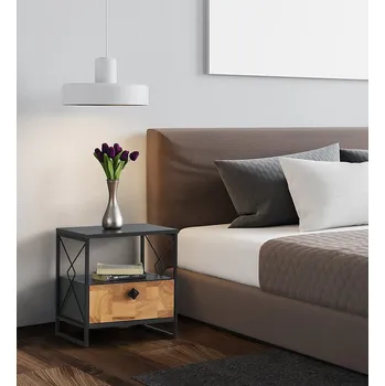 Noční stolek Noční stolek AERRO, antracit + vyzvednutí ZDARMA