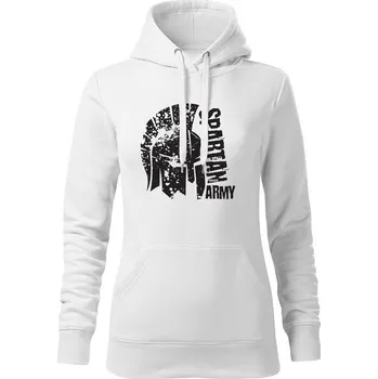 Dámská mikina DRAGOWA dámská mikina s kapucí León, bílá 320g/m2