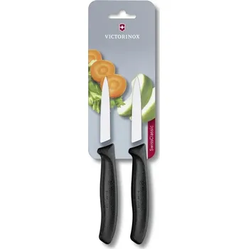 Kuchyňský nůž Sada 2 ks nožů na zeleninu Victorinox Swiss Classic 8 cm, černá