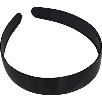 Čelenka Plastová čelenka černá lesklá - hladká