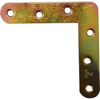 Tesařské kování Rohovník Zn - 80 x 80 x 16 zinek žlutý