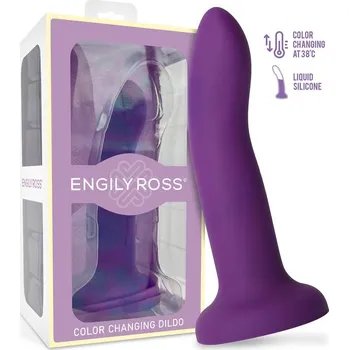 Dildo Engily Ross Dildox Color Changing Liquid Silicone Dildo M 17cm Purple-Pink
