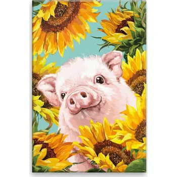 Obraz Obraz na plátně - Čuník ve slunečnicích - 40x60 cm - CZ výroba