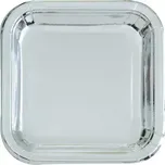 Talířky papírové čtverec - lesklé stříbrné 23x23cm, 8ks (Talířky papírové čtverec - lesklé stříbrné 23x23cm, 8ks)
