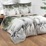 Povlečení bavlněné 3D Horses: Standardní set jednolůžko obsahuje 1x 200x140 + 1x 90x70