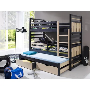 Pátrova postel Graca 90, Strana: pravá, Barva: wenge + cappuccino MIRJAN 5903211104183