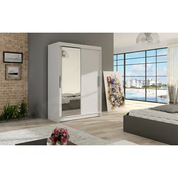 Šatní skříň Skříň Miami VI, Barva: bílá, Osvětlení: bez osvětlení MIRJAN 5902928877472