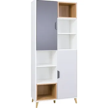 Obývací stěna Regal Ziturko ZT03, Barva: bílá / grafit / šedá / dub Lefkas MIRJAN 5903211133169