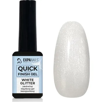Expa Nails Quick finish gel White glitter bezvýpotkový 11ml