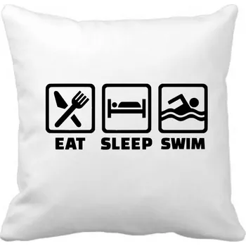 Polštář Fenomeno Polštářek - Eat sleep swim