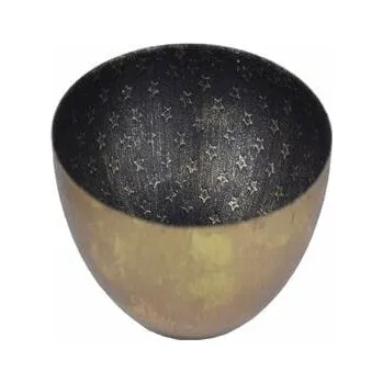 Mísa zlatá s černým vnitřkem, 14cm, zlatá patina|Ego Dekor