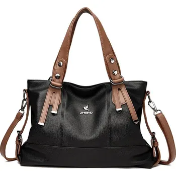 Kabelka Dámská kožená kabelka FLY FF403 Barva: Černá