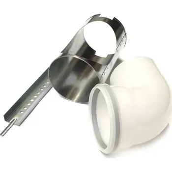 patní koleno s podpěrou DN125/80 (koleno, kolej, opěrná tyč)