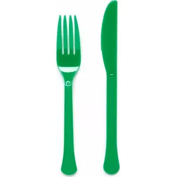 Příbor Plastové příbory zelené 24 ks