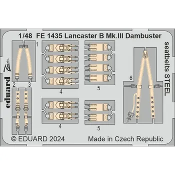 Plastikový model 1/48 Lancaster B Mk.III Dambuster seatbelts STEEL