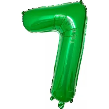 Balónek Fóliové Balónky Čísla zelená 80cm číslo 7