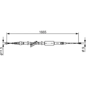 Brzdový systém Tažné lanko, parkovací brzda BOSCH 1 987 477 249
