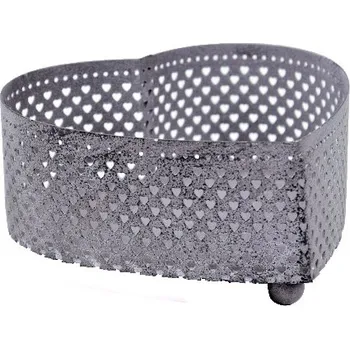 Miska srdce, šedá, V|Ego Dekor