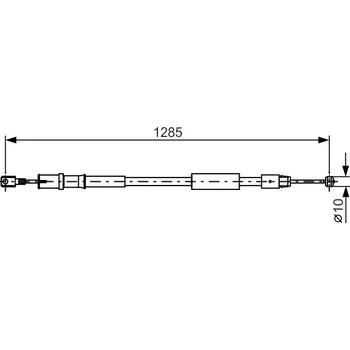 Brzdový systém Tažné lanko, parkovací brzda BOSCH 1 987 482 026
