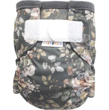 Plenkové kalhoty Breberky Kapsová plenka (S), bez křidélek - Svlačec s růží SZ