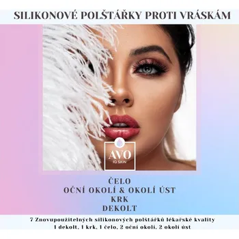 AVO IQ SKIN Náplast na vrásky z lékařského silikonu-obličej, krk a dekolt