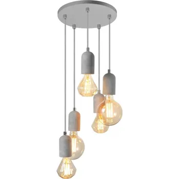 Závěsné svítidlo AZzardo Volta 5 AZ2386 E27 5x40W IP20 35cm betonové