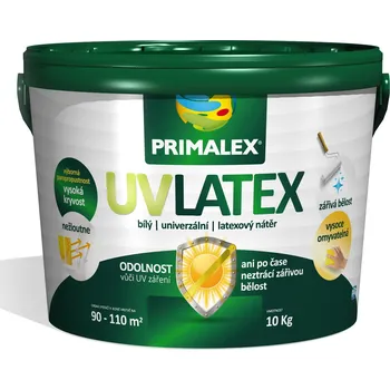 PRIMALEX UV LATEX omyvatelný univerzální latexový nátěr 10 kg Bílá