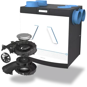 BRILON Orcon HRC-350 MaxConfort ventilační systémy s rekuperací tepla