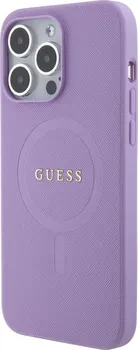 Pouzdro na mobilní telefon Guess PU Saffiano MagSafe pro Apple iPhone 15 Pro Max fialový