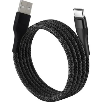 Datový kabel Prémiový magnetický opletený USB-A / USB-C nabíjecí kabel 1m Barva: Černá