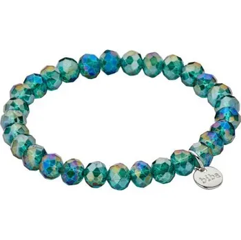 Náramek Náramek se skleněnými krystaly tmavě zelený 3-8mm 1ks, 18 cm - 8 mm