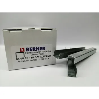 Průmyslová sponka Spony typu B-V 9mm Berner 9 x 10,6 mm