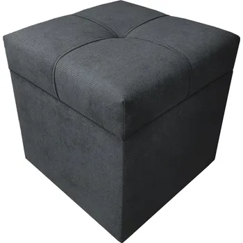 Taburet Taburet Kostka 40 × 40 s úložným prostorem - antracitový Soro 97