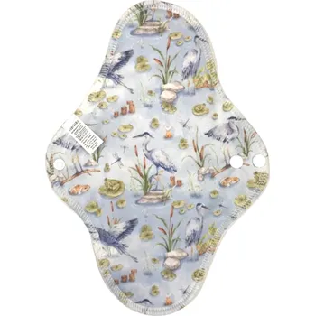 Menstruační vložka Breberky BIO Noční vložka (PUL) - Volavka & přírodní bambusovo-biobavlněné froté