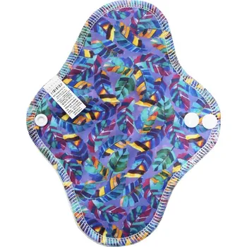 Menstruační vložka Breberky Slipová vložka (PUL) - Listí, sv. žlutý velur (kojenecký plyš)