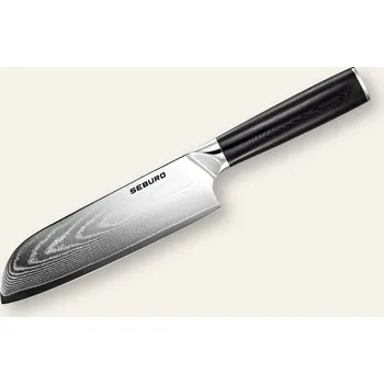 Kuchyňský nůž Santoku nůž Seburo SARADA Premium Damascus 175mm