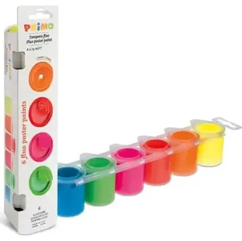 Vodová barva morocolor 2220f6 Sada 6 temperových fluorescentních barev á 25 ml