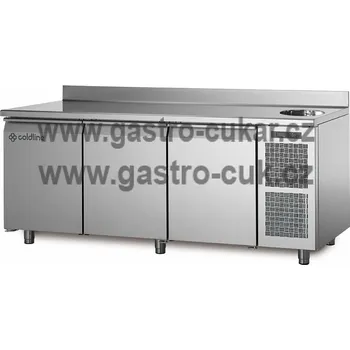 Coldline Chladící stůl TA17/1MS s deskou, dřezem a zadním lemem