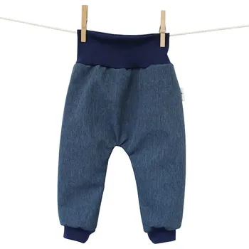 Breberky Softshellové kalhoty - Modrý melír Velikost tepláčků EUR: 56/62