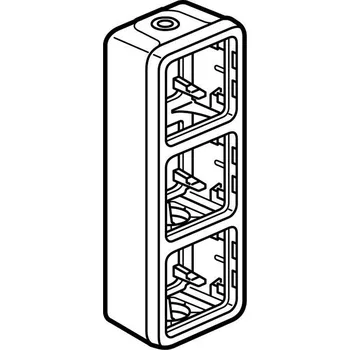 Elektroinstalační krabice Krabice trojnásobná přístroj. LEG 069679 Plexo 55 šedá svislá