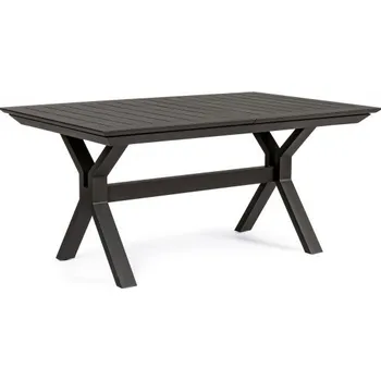 Zahradní stůl BIZZOTTO Rozkládací zahradní stůl KENYON 180x100 cm černý 0663236