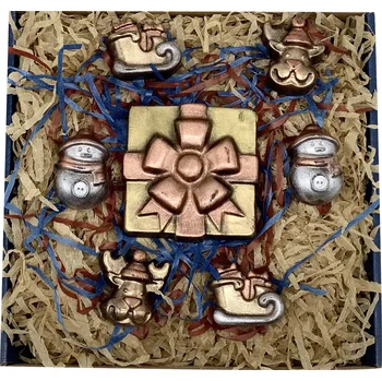 Čokoláda Chocolenka Čokoládová sada Vánoční dárek (zlatý) 58 %