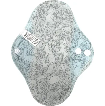 Menstruační vložka Breberky BIO Slipová vložka (PUL) - Mentolová zvířátka & přírodní bambusovo-biobavlněné froté