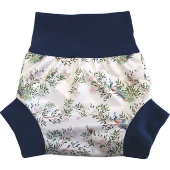 Plena Breberky Natahovací svrchní kalhotky PUL - Pávi VELIKOST: S (4-7kg)