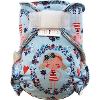 Plenkové kalhoty Breberky BIO Kalhotková plenka (M) - Holka modrooká SZ, světle modré patentky