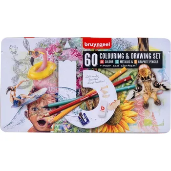 Kresba bruynzeel 60312907 Koplet pastelek a tužek - sada 60 ks.