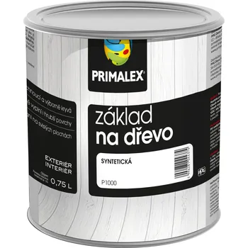 Barva na dřevo PRIMALEX Základní syntetická bílá barva na dřevo 0.75 l P1000 bílá