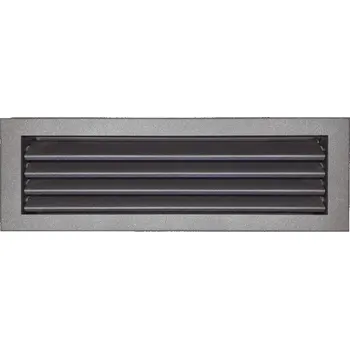 Větrací mřížka LAgrid s.r.o. Krbová rovná lamelová mřížka 40x15 Exteriér Stříbrná