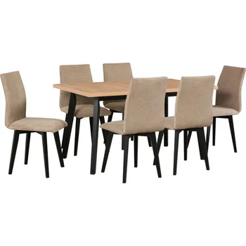 Drewmix Jídelní set 6+1 Lexia Zvolte barvu látky: 11B. NEVE 13