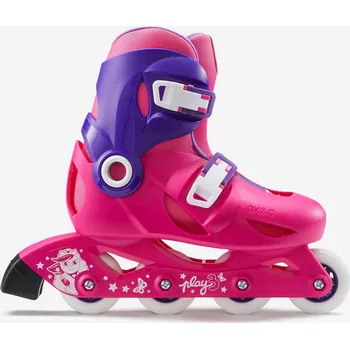 Kolečkové brusle OXELO Dětské kolečkové brusle Play 3 26/28 FIALOVÁ|RŮŽOVÁ